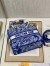 Dior Lady D-Lite Medium Bag In Fluorescent Blue Toile de Jouy Reverse Embroidery