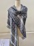 Dior Cannage Denim Shawl Denim in Blue Wool and Cashmere