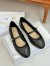 Dior Ballerina Strap Flats in Black Quilted Cannage Calfskin