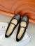 Dior Ballerina Strap Flats in Black Quilted Cannage Calfskin