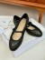 Dior Ballerina Strap Flats in Black Quilted Cannage Calfskin