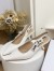 Dior J'Adior Slingback Pumps 65mm In White Patent Calfskin