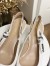 Dior J'Adior Slingback Pumps 65mm In White Patent Calfskin