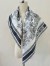 Dior Toile de Jouy Sauvage 90 Square Scarf in Grey Silk Twill