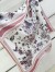 Dior Toile de Jouy Mexico 90 Square Scarf in Pink and White Silk 