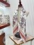 Dior Toile de Jouy Mexico 90 Square Scarf in Pink and White Silk 