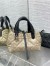 Dior Toujours Small Bag in Beige and Black Macrocannage Calfskin