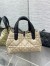 Dior Toujours Small Bag in Beige and Black Macrocannage Calfskin
