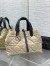 Dior Toujours Medium Bag in Beige and Black Macrocannage Calfskin