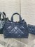 Dior Toujours Medium Bag in Blue Macrocannage Calfskin
