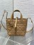Dior Toujours Vertical Small Tote Bag in Brown Macrocannage Calfskin