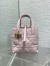 Dior Toujours Vertical Small Tote Bag in Pink Macrocannage Calfskin