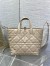 Dior Toujours Vertical Medium Tote Bag in Beige Macrocannage Calfskin