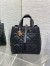 Dior Toujours Vertical Medium Tote Bag in Black Macrocannage Calfskin