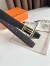 Hermes H au Carre Reversible Belt 32MM in Chocolate Clemence Leather