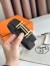 Hermes H au Carre Reversible Belt 32MM in Chocolate Clemence Leather