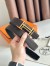 Hermes H au Carre Reversible Belt 32MM in Chocolate Clemence Leather