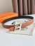 Hermes H Speed Reversible Belt 32MM in Gold Clemence Leather