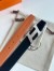 Hermes H Speed Reversible Belt 32MM in Gold Clemence Leather