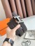 Hermes H Speed Reversible Belt 32MM in Chocolate Clemence Leather