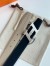 Hermes H Speed Reversible Belt 32MM in Grey Clemence Leather