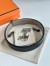 Hermes H Speed Reversible Belt 32MM in Grey Clemence Leather