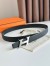 Hermes H Speed Reversible Belt 32MM in Black Clemence Leather