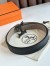 Hermes H Speed Reversible Belt 32MM in Grey Epsom Calfskin