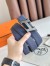 Hermes H Speed Reversible Belt 32MM in Blue Saphir Epsom Calfskin