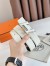 Hermes H Speed Reversible Belt 32MM in White Epsom Calfskin