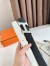 Hermes H Speed Reversible Belt 32MM in White Epsom Calfskin