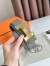 Hermes Constance Reversible Belt 38MM in Grey Clemence Leather