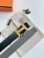 Hermes Constance Reversible Belt 38MM in Grey Clemence Leather