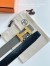 Hermes Constance Reversible Belt 38MM in Grey Clemence Leather
