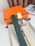 Hermes Constance Reversible Belt 38MM in Green and Craie Epsom Calfskin