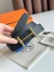 Hermes H d'Ancre Reversible Belt 32MM in Blue and Black Epsom Calfskin