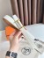 Hermes H d'Ancre Reversible Belt 32MM in Gold and White Epsom Calfskin