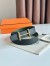 Hermes H d'Ancre Reversible Belt 32MM in Black and Green Epsom Calfskin