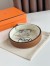 Hermes H Guillochee Reversible Belt 32MM in Gold and White Epsom Calfskin