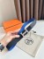 Hermes H Striee Reversible Belt 32MM in Blue and Black Epsom Calfskin