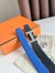 Hermes H Striee Reversible Belt 32MM in Blue and Black Epsom Calfskin