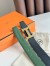 Hermes H Striee Reversible Belt 32MM in Green and Black Epsom Calfskin