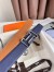 Hermes Tonight Reversible Belt 38MM in Blue and Gold Epsom Calfskin
