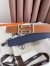 Hermes Tonight Reversible Belt 38MM in Blue and Gold Epsom Calfskin