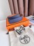 Hermes Tonight Reversible Matte Belt 38MM in Blue and Gold Epsom Calfskin
