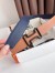 Hermes Tonight Reversible Matte Belt 38MM in Blue and Gold Epsom Calfskin