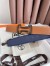 Hermes Tonight Reversible Matte Belt 38MM in Blue and Gold Epsom Calfskin