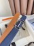 Hermes Royal Reversible Belt 38MM in Blue and Gold Epsom Calfskin