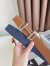 Hermes Royal Reversible Belt 38MM in Blue and Gold Epsom Calfskin
