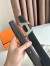 Hermes H Take Off Reversible Belt 32MM in Chocolate Clemence Leather